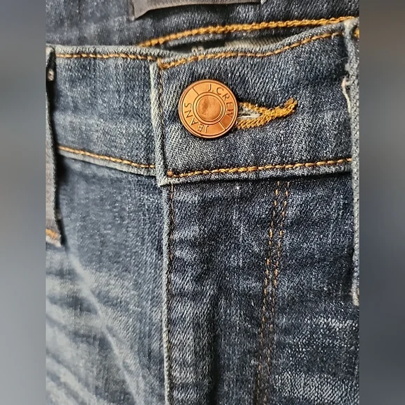 J. Crew Jeans Womens 27 Billie Demi Boot Crop High Rise Stretch Fringe Hem Denim - Picture 12 of 16